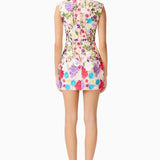 Elliatt Rosette Sleeveless Mini Dress in Multi Floral