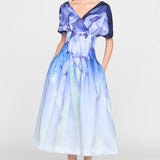 Theia Luretta Contoured Waist Dress