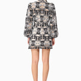 Jolie Long Sleeve Mini Dress in Black