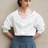 Rue Sophie Liora Asymmetrical Neck Shirt