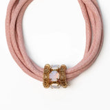 Lusso Pink Silk Choker Necklace