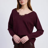 Iona Sweater in Bordeaux