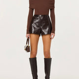 ASTR The Label Wynn Velvet Shorts