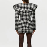 Naked Wardrobe Suiting Houndstooth Fitted Blazer