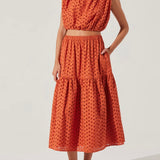 Nalley Eyelet Midi Skirt