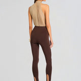 SEROYA Kelsey Stirrup Legging in Slate Brown