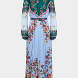 SALONI Jacqui B Dress in Saffier Trellis