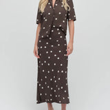 Favorite Daughter The Favorite Skirt in Espresso Polka Dot