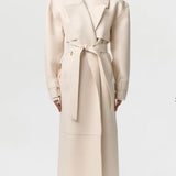 Naked Wardrobe Vegan Leather Trench Coat