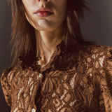 Simona Bonacci Lace Top in Beige Taglia