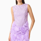 Elliatt Cerise Embellished Mini Dress
