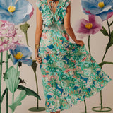 Azalea Midi Dress in Symphonic Ikat Bermuda
