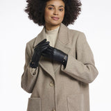 Rino & Pelle Giske Faux Leather Gloves in Black