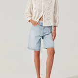 Savanna Eyelet Button Up Top
