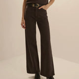 The Mischa Super High Rise Wide Leg Pant in Espresso