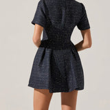 Janel Tweed Mini Skater Dress