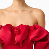 Elliatt Lucetta Off Shoulder Gown in Red