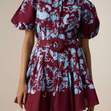 Hemant & Nandita Hiba Collared Mini Dress