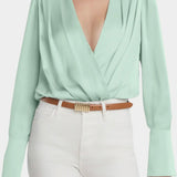 Favorite Daughter The Date Blouse in Light Sage