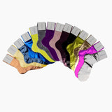 One Ribbed Laminated Metallic Socks
