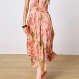 Rococo Sand Cain Ruched Maxi Dress