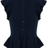 Rhea Knit Sweater in Navy