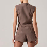 Gisselle High Neck Cutaway Vest
