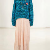 Happy Sheep Ocean Bloom Mouline Raglan Oversized Sweater