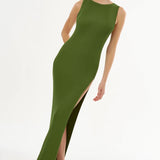 Giovanna Rib Knit Maxi Dress - Fern