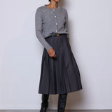 Dream Catcher Remy Rhinestone Embroidered Cardigan in Grey