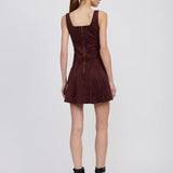 En Saison Delphine Pleated Mini Dress