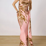 Rococo Sand Fawn Strapless Maxi Dress
