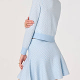 ASTR The Label Marian Jeweled Button Plaid Cardigan