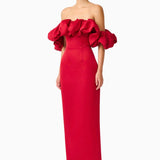 Elliatt Lucetta Off Shoulder Gown in Red