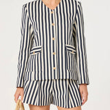 ASTR The Label Preston Striped Linen Shorts