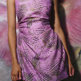Amur Waverlyn Ruched Mini Dress in Cellular Bloom