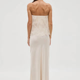 THIRD FORM Visions Lace Strapless Maxi Dress in Buttercream