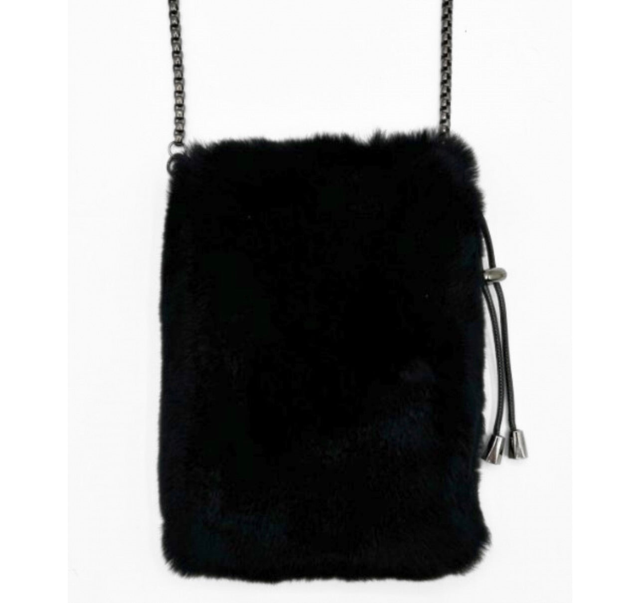 Genuine Rex Rabbit Mobile Crossbody Bag