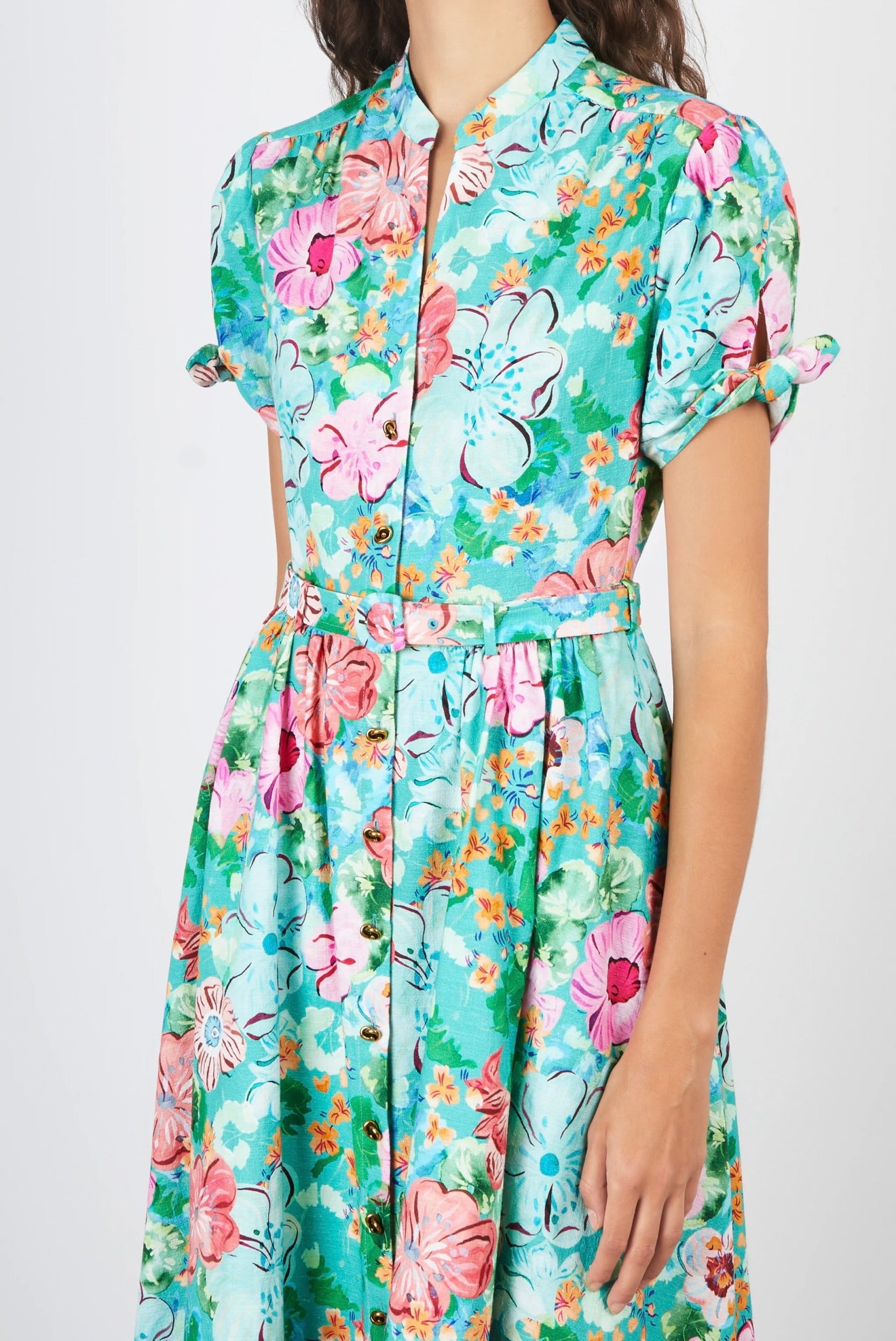 SALONI Ena Dress in Papaver Watercolor