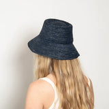 Wyeth Tali Raffia Bucket Hat in Midnight Blue
