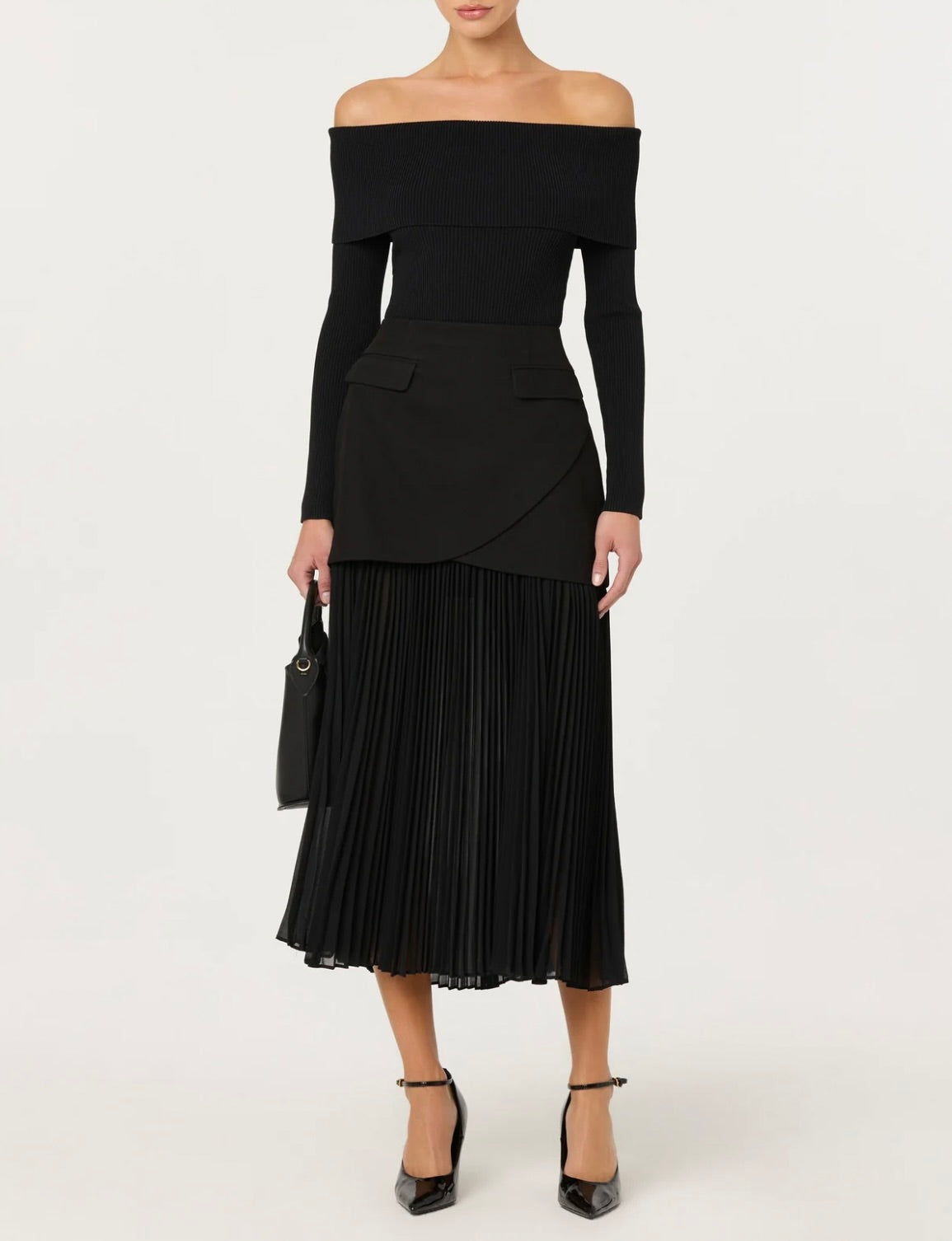 Contrast Label ASTR The Label Deaile Contrast Layered Pleated Skirt – Sierra Deene