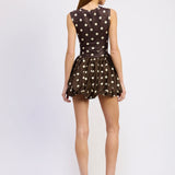 En Saison Lainey Mixed Media Mini Dress