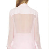 SANS FAFF Flore Silk Shirt in Blush Pink