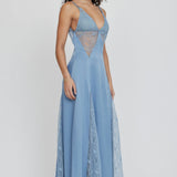 THIRD FORM Inhale Panel Slip Dressi in Tide