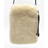 Genuine Rex Rabbit Mobile Crossbody Bag