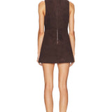 SEROYA Carina Suede Mini Dress
