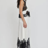 Third Form Visions Lace Hankerchief Skirt in Ivory & Black