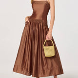 ASTR The Label Ovina Smocked Drop-Waist Maxi Dress
