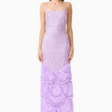 Elliatt Cerise Embellished Gown