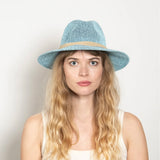 Wyeth Sedona Straw Panama Hat in Light Blue